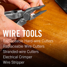 Leatherman Super Tool 300 crimper and wire stripper for clean connections