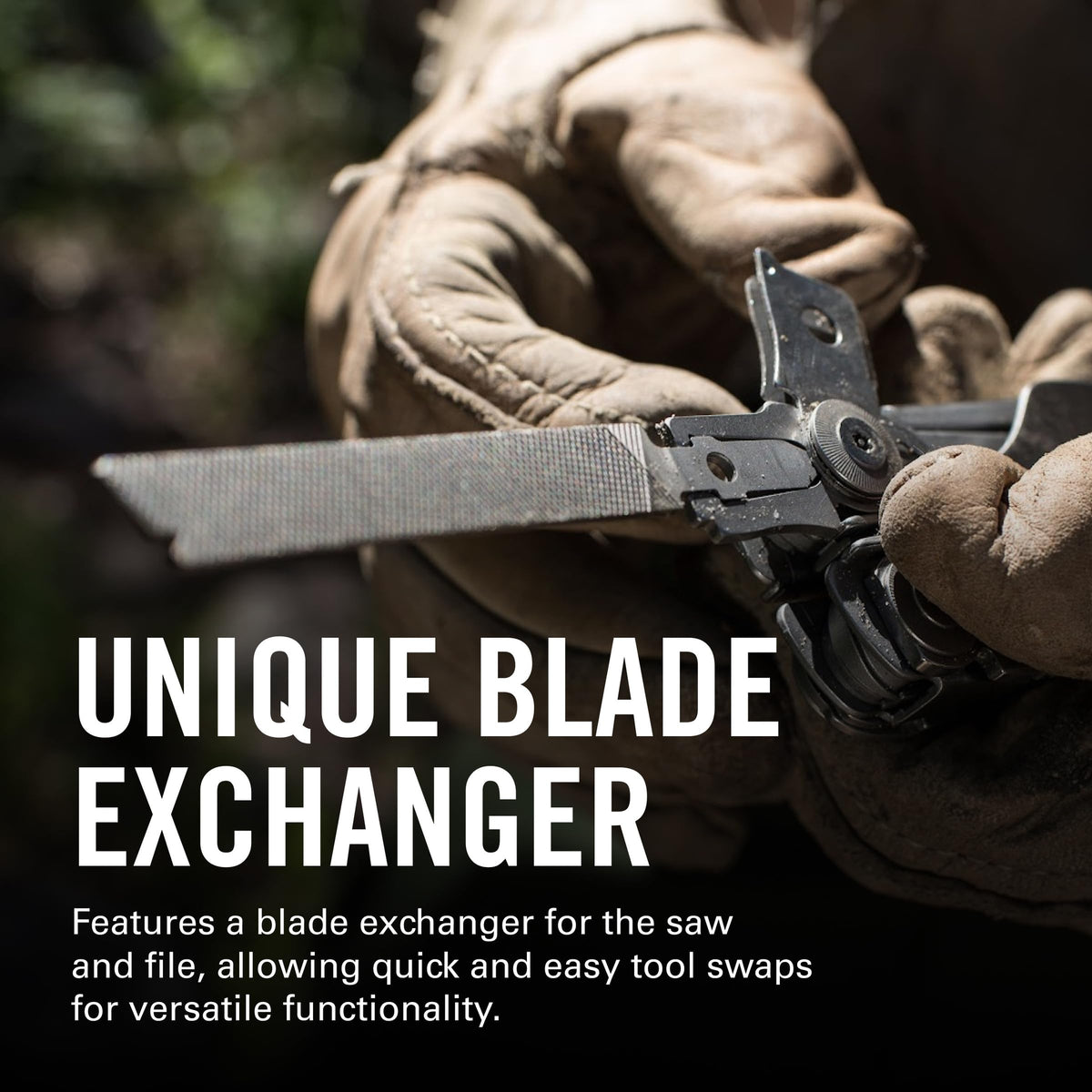 Leatherman Surge file attachments for precise shaping and smoothing