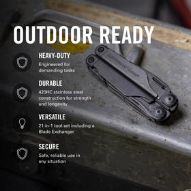 Leatherman Surge interchangeable saw and file for quick shaping