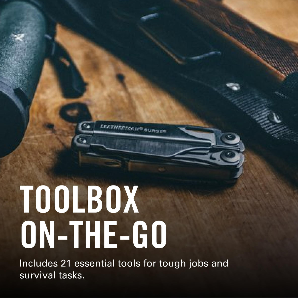 Leatherman Surge with largest pliers in action for tough jobs
