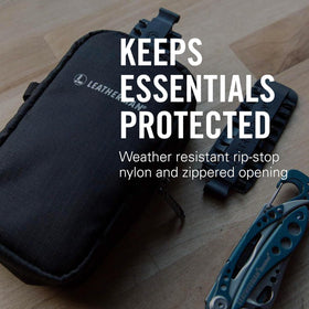 Leatherman Tool Pouch Black uses recycled PET rip-stop fabric for durability