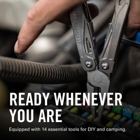Leatherman Wingman compact multitool with scissors for on-the-go cutting.