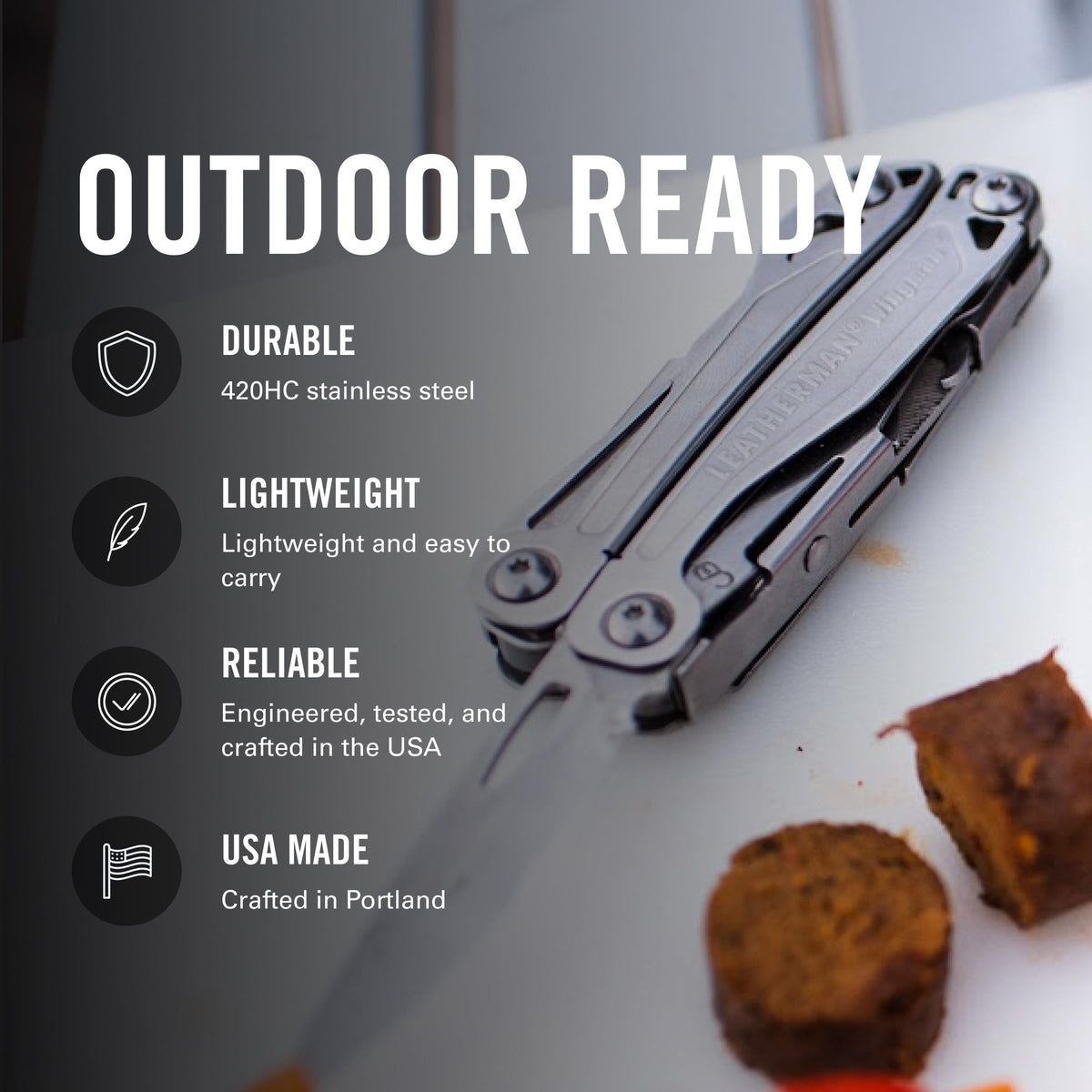 Leatherman Wingman knife and tools ready for versatile daily use.