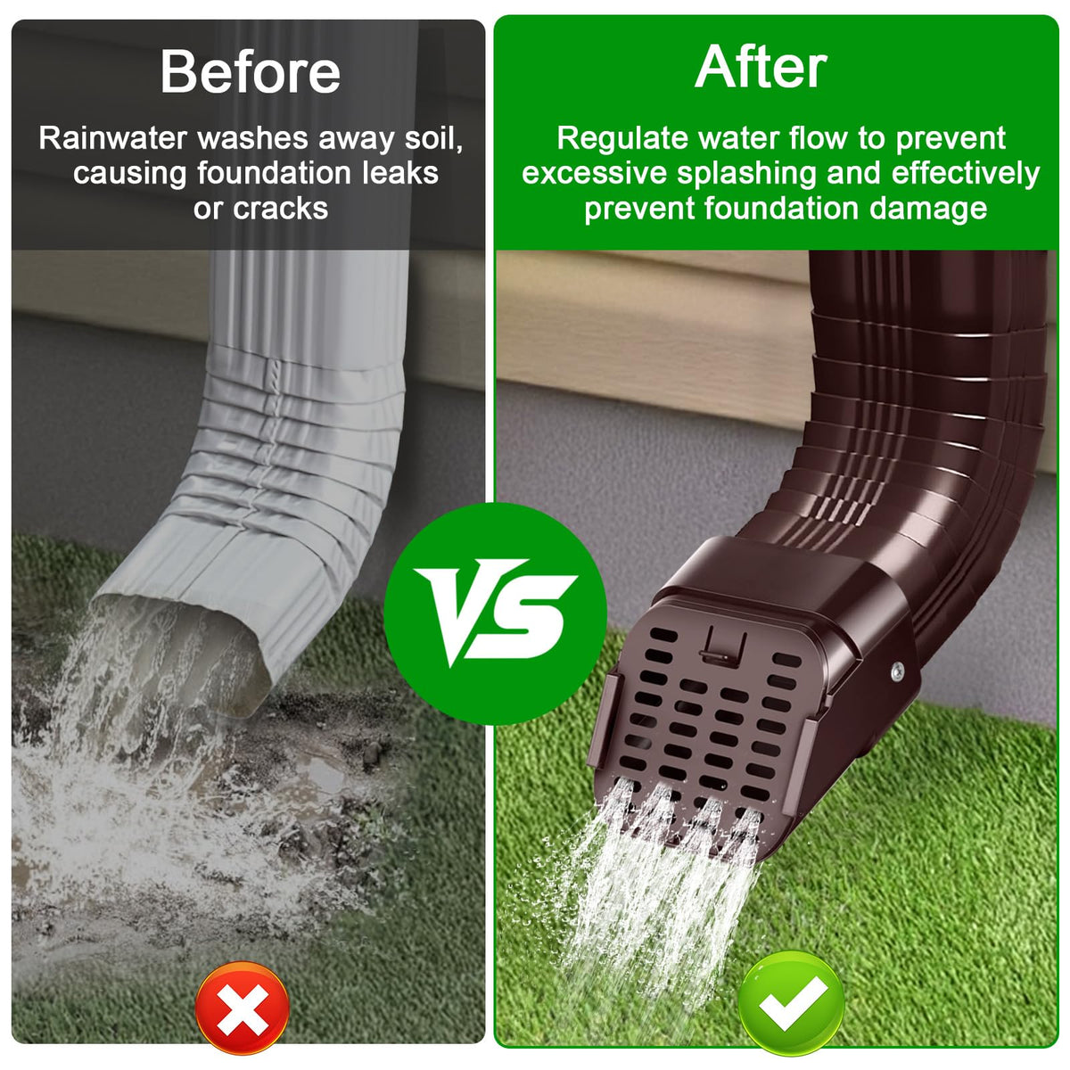 Lebenwell downspout filter system helps keep drainage clear.