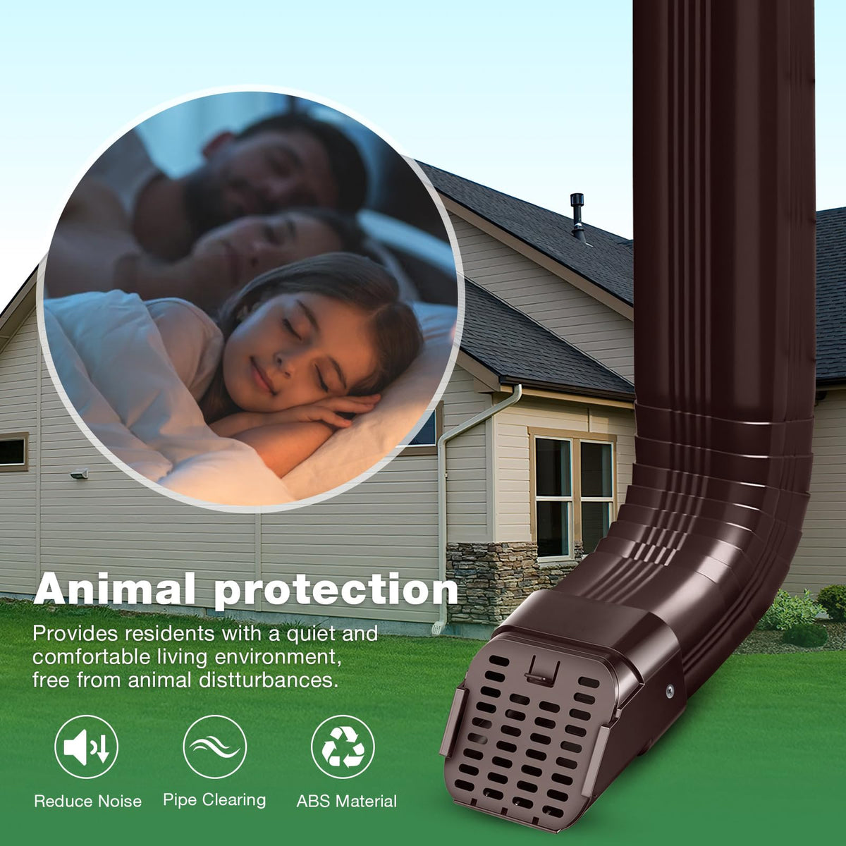 Lebenwell quick install downspout extension simplifies upgrades for gutters.