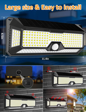 LECLSTAR 280-degree wide-angle flood lights illuminate a broad area.