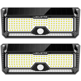 LECLSTAR solar outdoor lights deliver 4000 lumens for bright yard illumination.