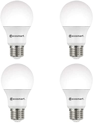 EcoSmart A19 dimmable LED bulb for adaptable room lighting.
