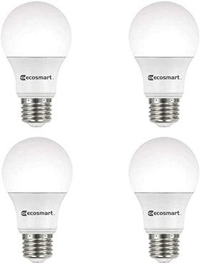 EcoSmart A19 dimmable LED bulb for adaptable room lighting.