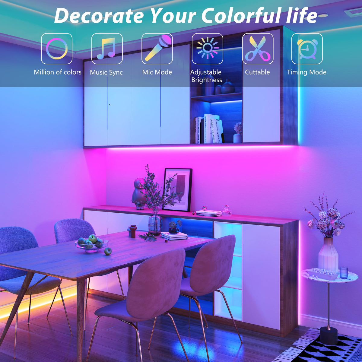 Ledagic app and remote control interface for easy color customization