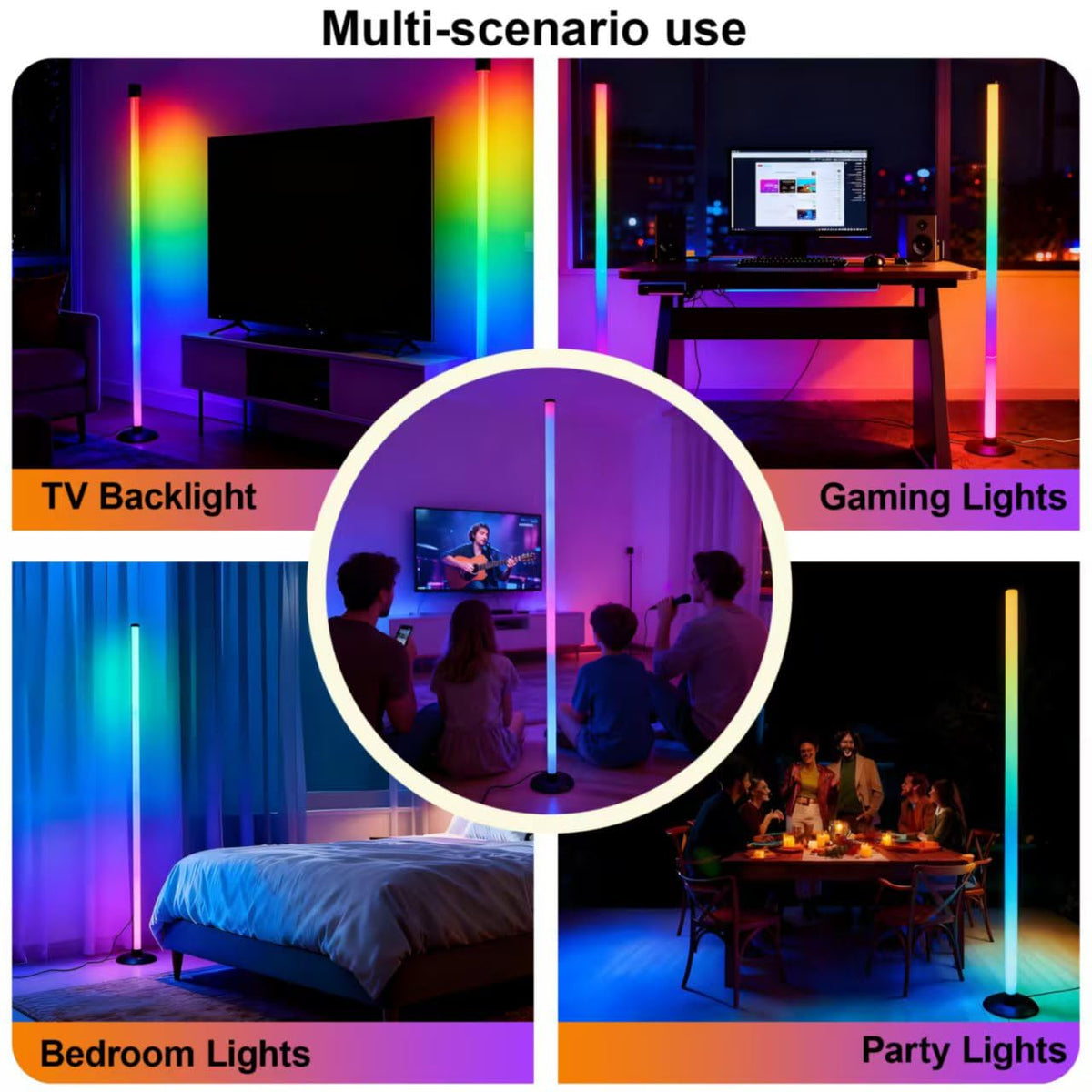 Ledagic corner lamp middle tube enables modular height for customized ambience.