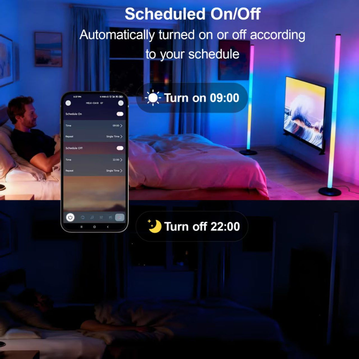 Ledagic corner lamp remote control offers convenient color and brightness changes.