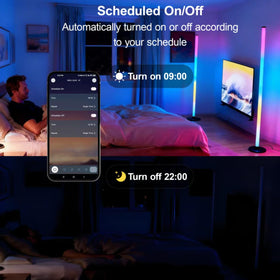 Ledagic corner lamp remote control offers convenient color and brightness changes.