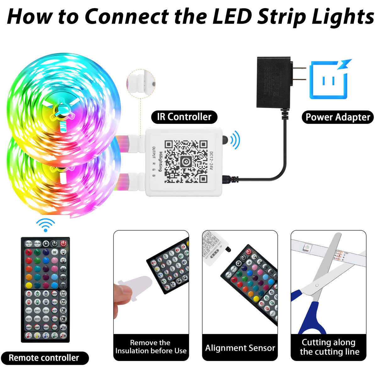 Ledagic easy installation with adhesive mounting on clean surfaces