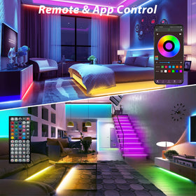 Ledagic LED strip controlled by app on a smartphone for convenient color changes
