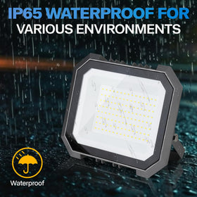 Leddictive flood light mounted on wall for outdoor security lighting