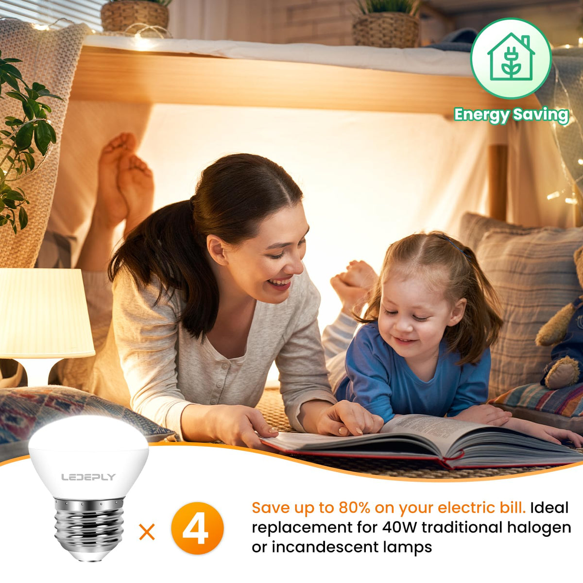 LEDEPLY R14 LED bulb provides 2700K warm white glow for cozy spaces