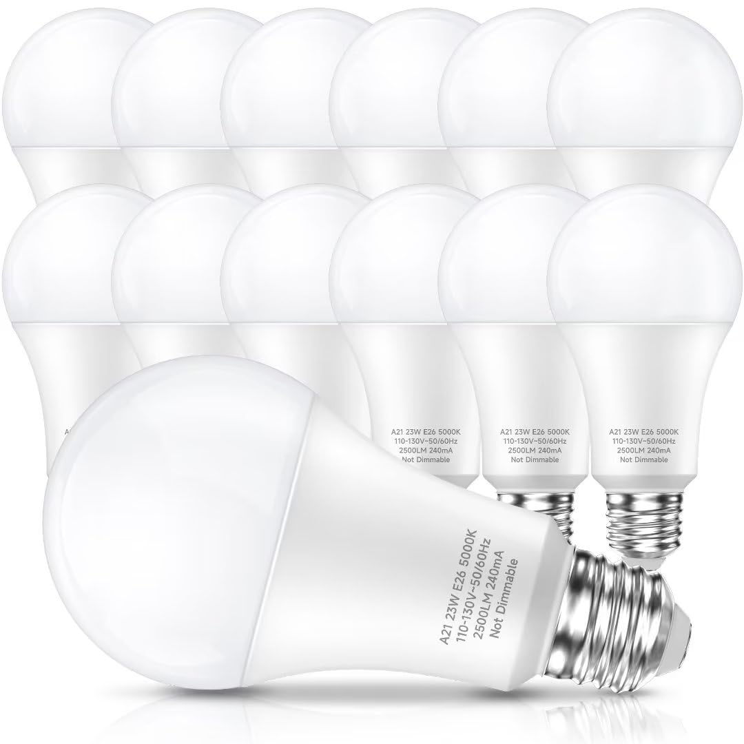 LEDERA 150W-equivalent bulb in 5000K daylight lighting with E26 base for bright rooms