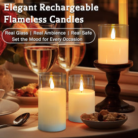 LEDHOLYT tall pillar candle on a table creates elegant wedding ambiance.