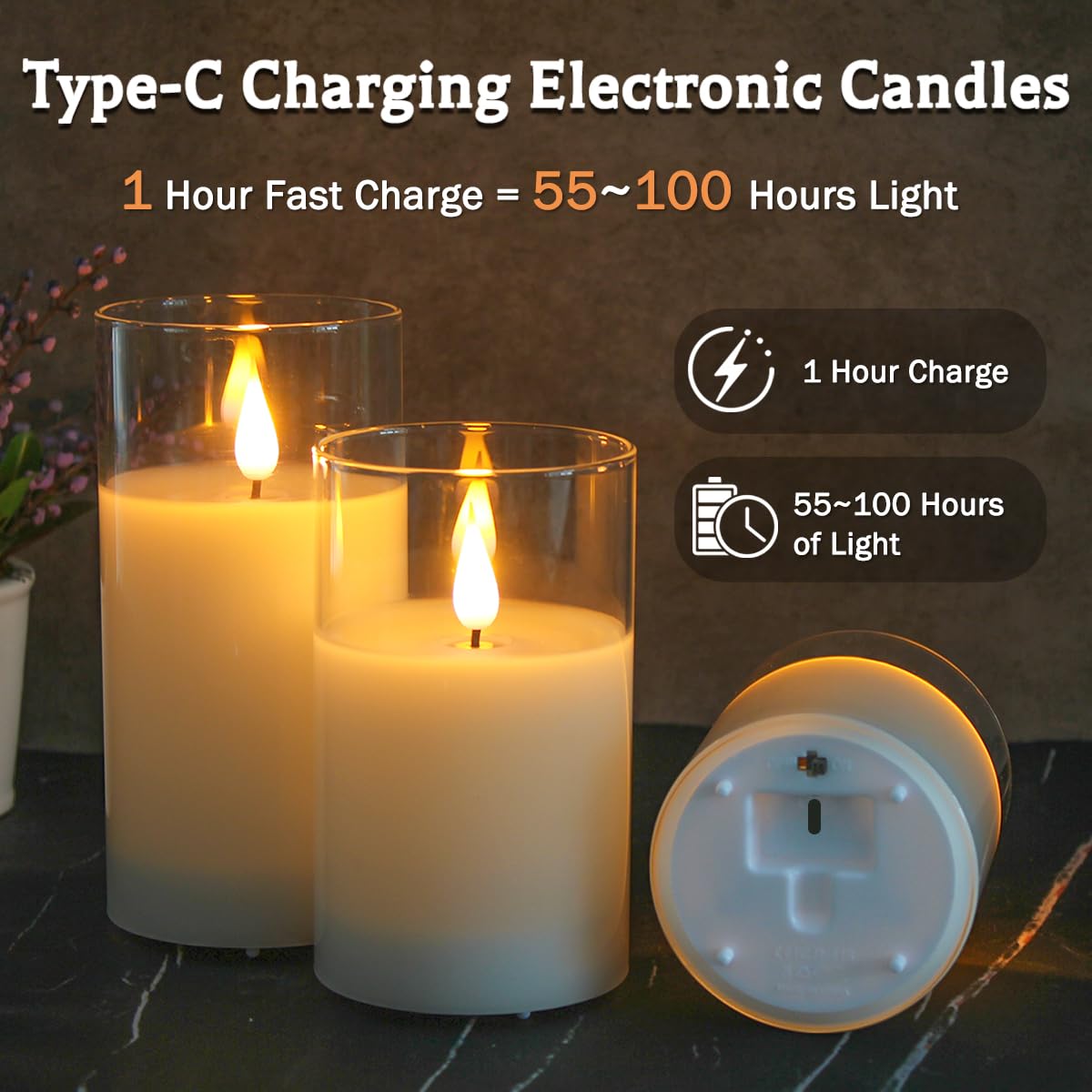 LEDHOLYT remote control candle allows easy brightness and timer use from couch.