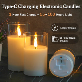 LEDHOLYT remote control candle allows easy brightness and timer use from couch.