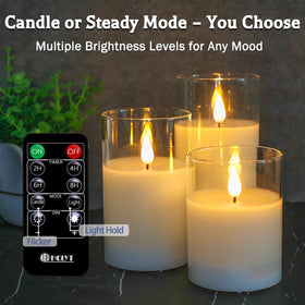 LEDHOLYT glass candle makes a thoughtful gift for mom on special occasions.