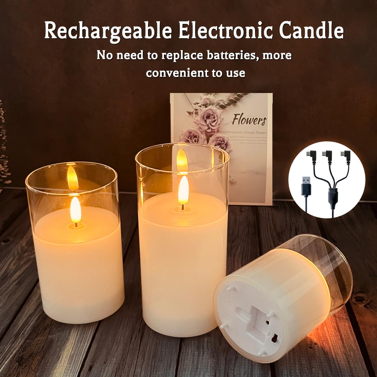 LEDHOLYT living-room party decor candles add warm lighting for gatherings.
