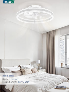LEDIARY ceiling fan with light includes 2-year support