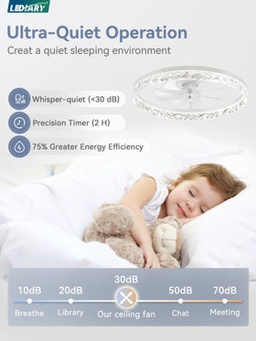 LEDIARY six-speed airflow lets you tailor comfort to any room.