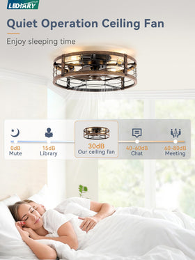 LEDIARY bladeless enclosed ceiling fan for safe, quiet air circulation.