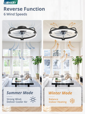 LEDIARY 7-blade design delivers smooth airflow with minimal noise