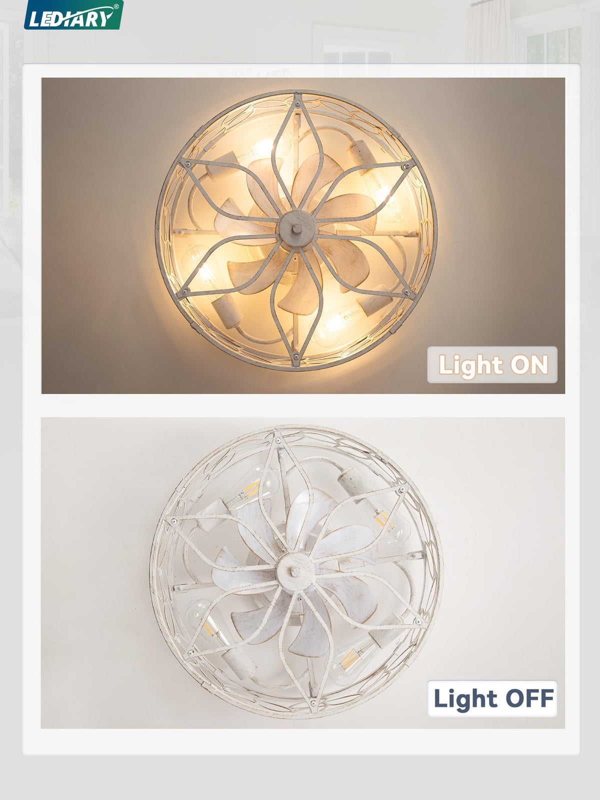 LEDIARY bulbs not included and compatible with E26 lamps