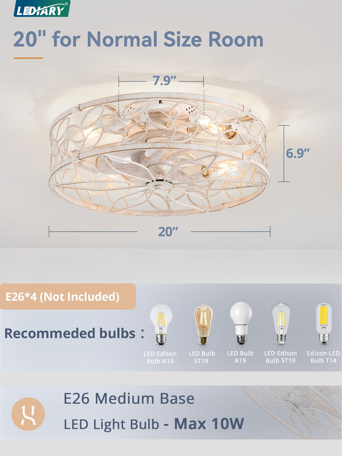 LEDIARY forward and reverse rotation supports seasonal room comfort