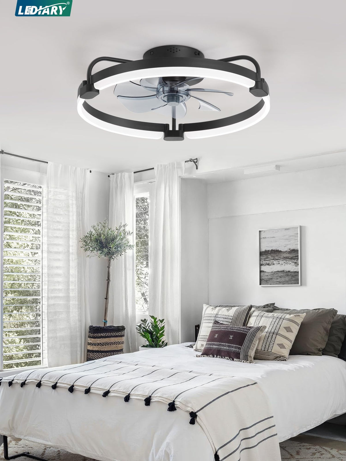 LEDIARY remote and app control for seamless light and fan management