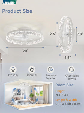 LEDIARY 3000K-6000K color temperature options for natural lighting.