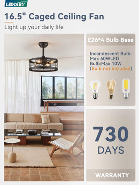 LEDIARY E26 bulbs not included; customize brightness with your preferred bulbs