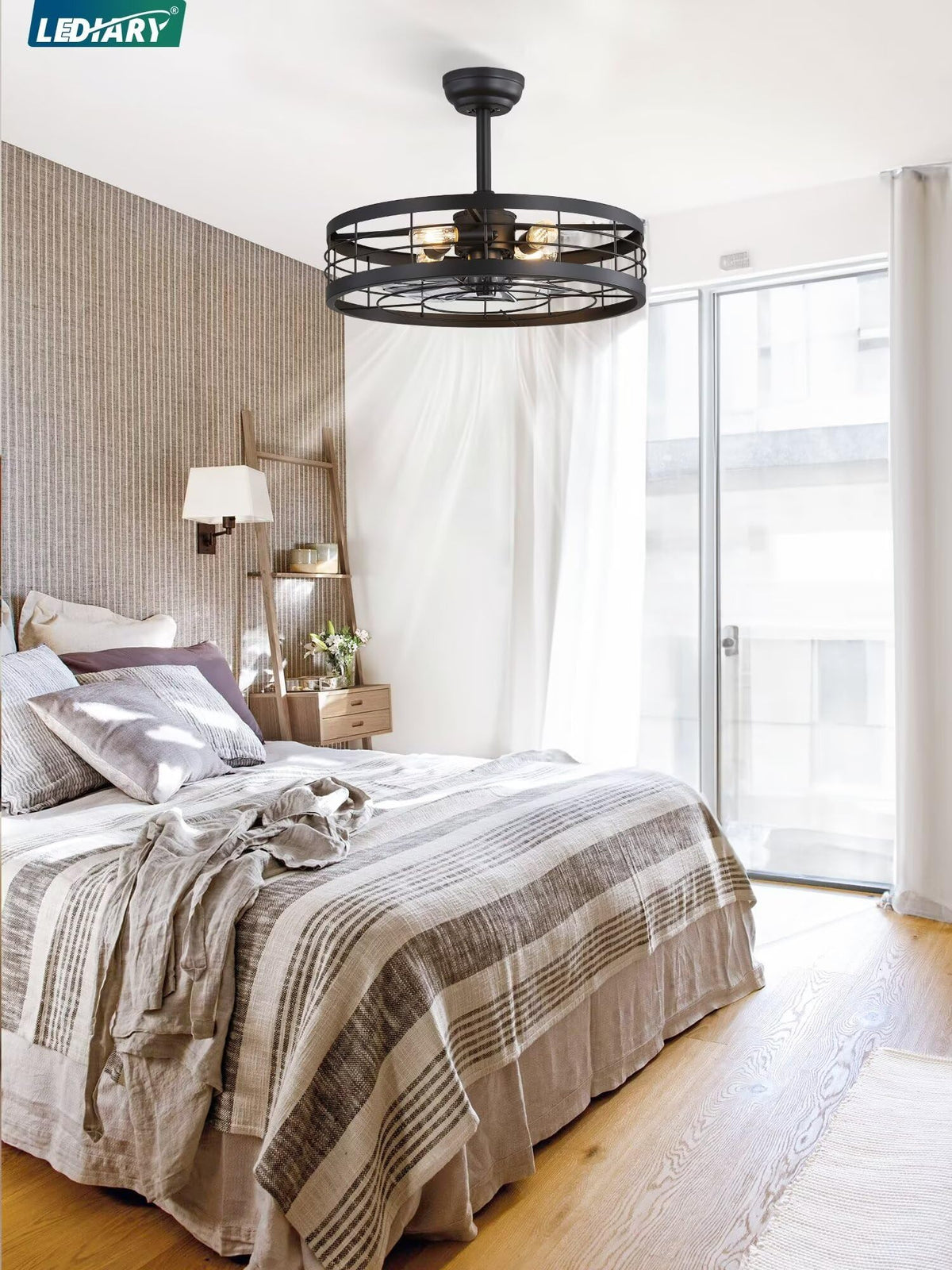 LEDIARY easy-install ceiling fan with light for quick setup and everyday use.