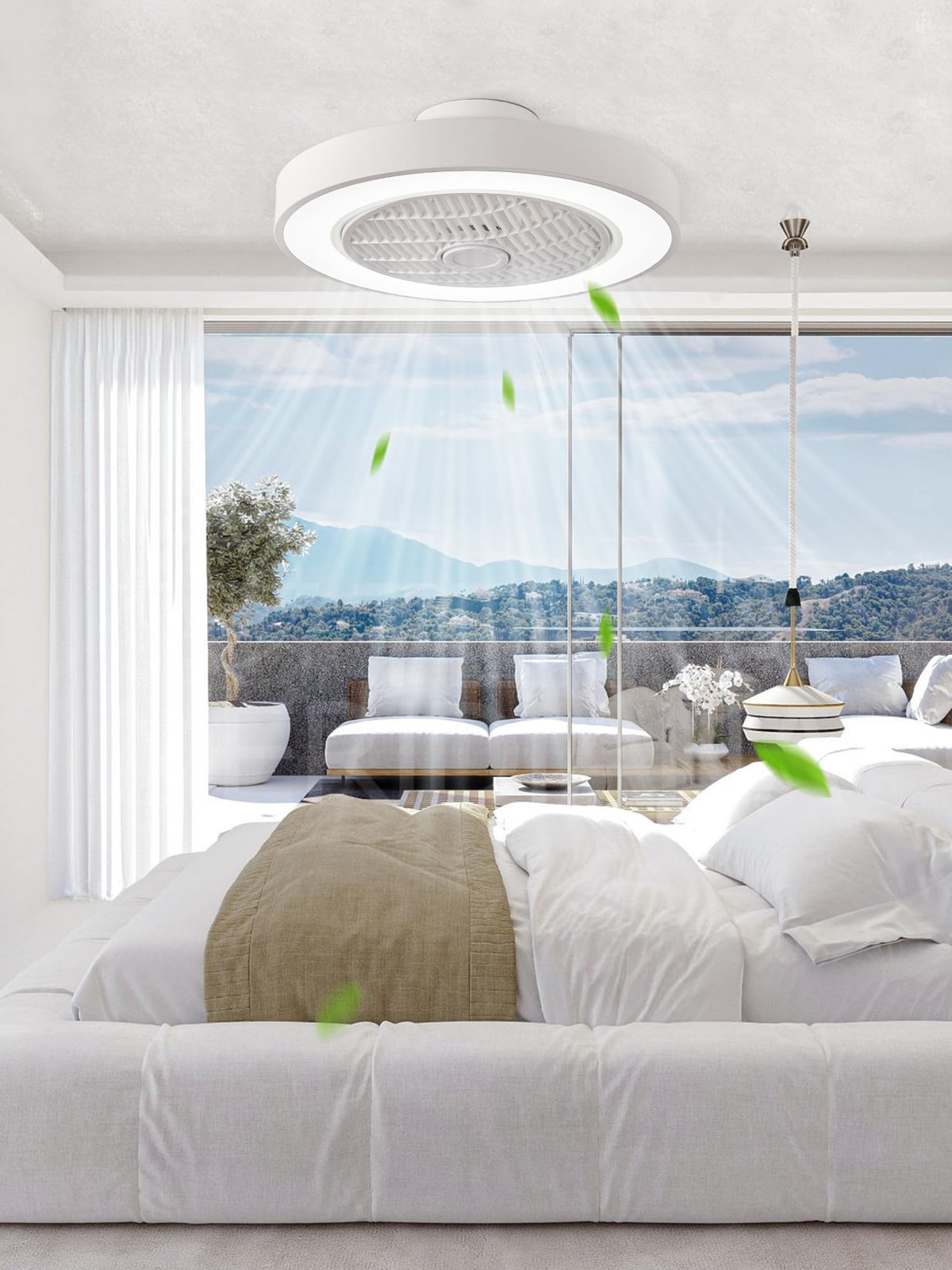 LEDIARY easy-installation bladeless ceiling fan for fast setup