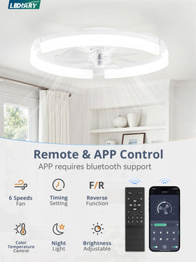 LEDIARY low-profile fandelier flush mount complements modern interiors