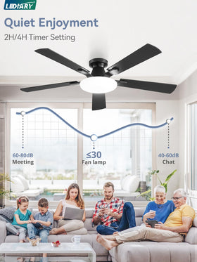LEDIARY flush-mount, low-profile design blends with ceilings.
