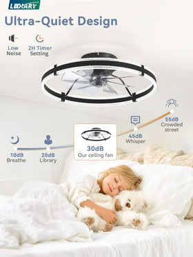 LEDIARY flush-mount, low-profile design ideal for low ceilings.