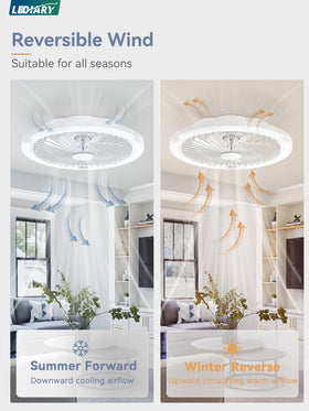 LEDIARY remote and app control for convenient fan and light adjustment