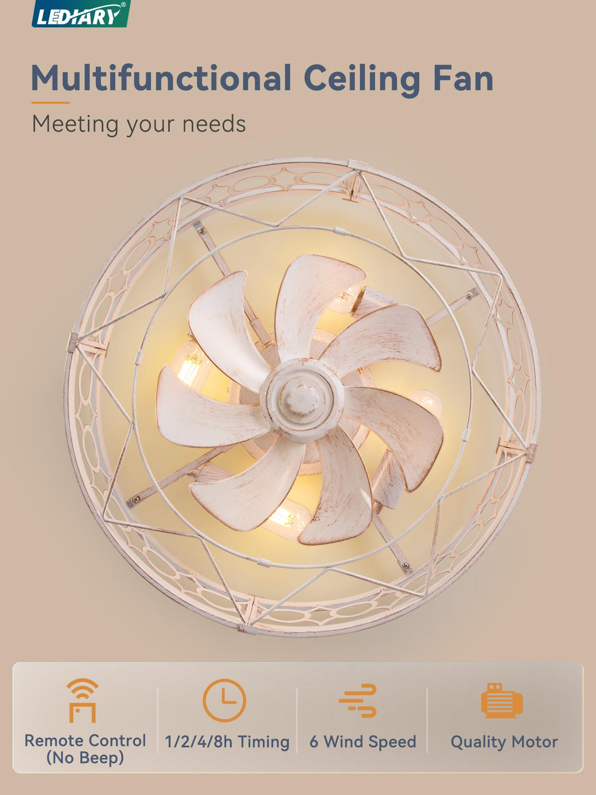 LEDIARY remote-control ceiling fan operation panel for easy use