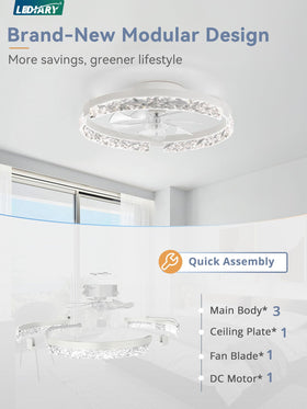 LEDIARY reversible airflow supports summer cooling and winter warmth.