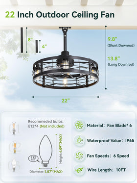 LEDIARY reversible DC motor fan delivering quiet cooling and efficiency
