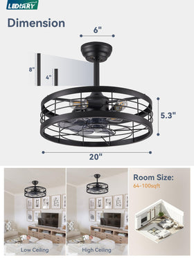 LEDIARY seven ABS blades provide balanced airflow and stable performance.