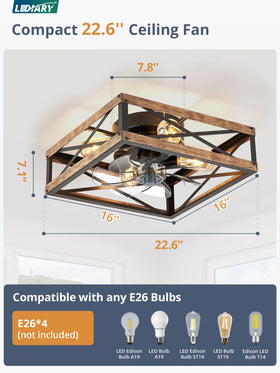 LEDIARY six-speed options tailor airflow for any room