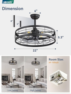 LEDIARY timing-enabled ceiling fan helps evenings wind down with scheduled cooling.