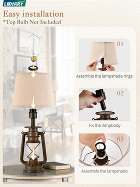 LEDIARY vintage lantern with switch control for easy operation