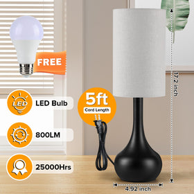 LEDIKON lamp offers three brightness levels for reading or dim ambience.